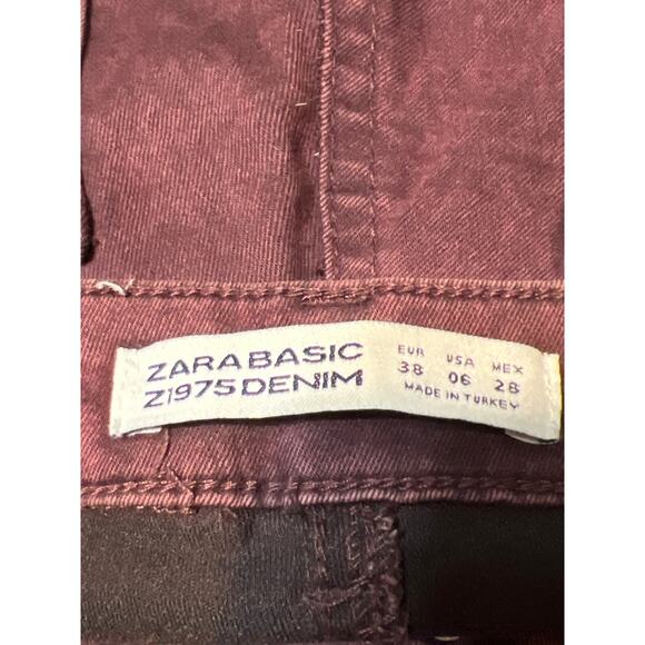 Zara Basic Z1975 Denim Purple Skinny Jeans  Size 6 - Picture 5 of 8